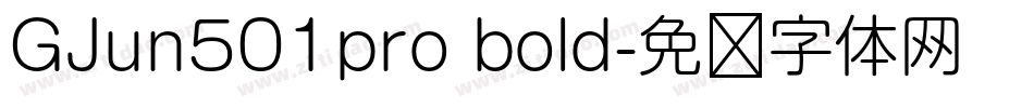 GJun501pro bold字体转换